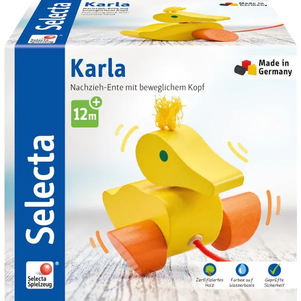 Schmidt Spiele Karla, Nachzieh-Ente, 10 cm Bis zu 55% Rabatt