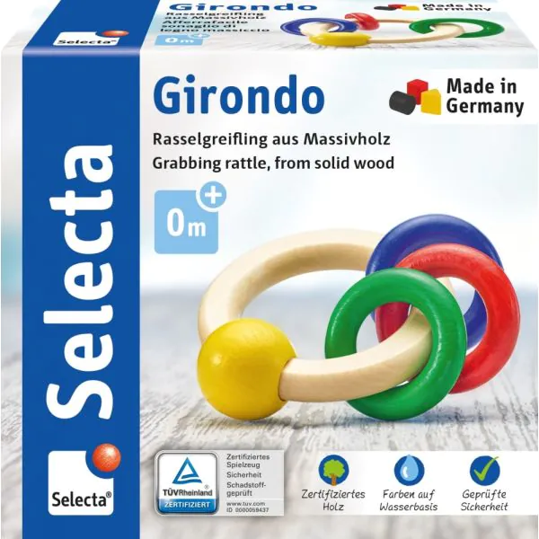 Schmidt Spiele Girondo, Greifling aus Holz, 10 cm Fabrikladen