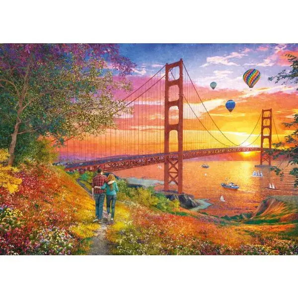 Schmidt Spiele Spaziergang zur Golden Gate Bridge, 2.000 Teile Puzzle Vierteljährliche Förderung