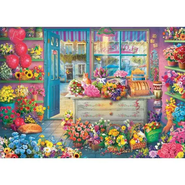 Schmidt Spiele Bunter Blumenladen, 1.000 Teile Puzzle Fabrikladen