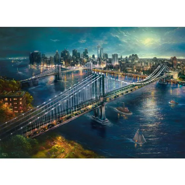 Schmidt Spiele Thomas Kinkade Studios: Mond über Manhatten, 2.000 Teile Puzzle 50% Rabatt für begrenzte Zeit