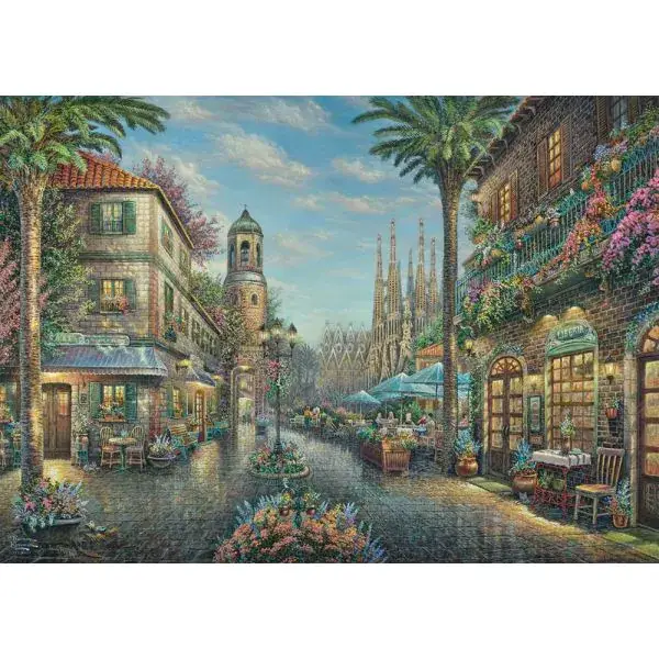 Schmidt Spiele Thomas Kinkade Studios: Spanisches Straßencafé, 1.000 Teile Puzzle 2025