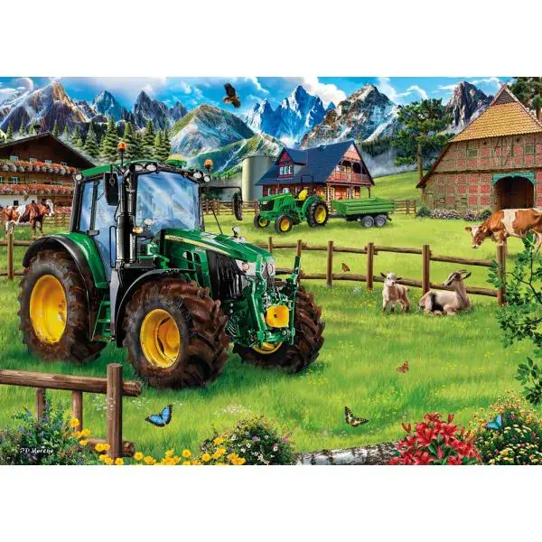 Schmidt Spiele John Deere: Alpenvorland mit Traktor 6120M, 1.000 Teile Puzzle Online