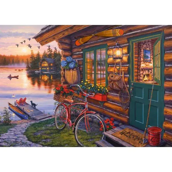 Schmidt Spiele Darrel Bush: Seehütte mit Fahrrad, 1.000 Teile Puzzle Angebote