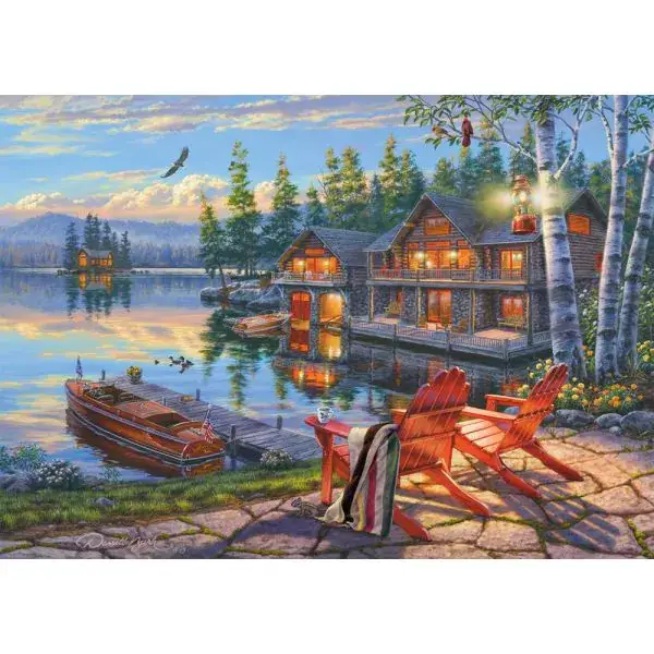 Schmidt Spiele Darrel Bush: Seeufer am Loon Lake, New York, 1.000 Teile Puzzle Hotsell
