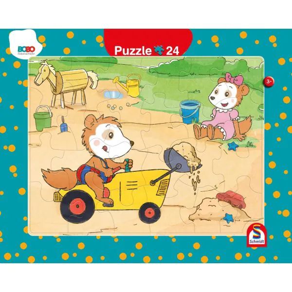 Schmidt Spiele Bobo Siebenschläfer: 2 Kinder Rahmenpuzzle, 24 Teile/ 40 Teile Muttertagsangebot