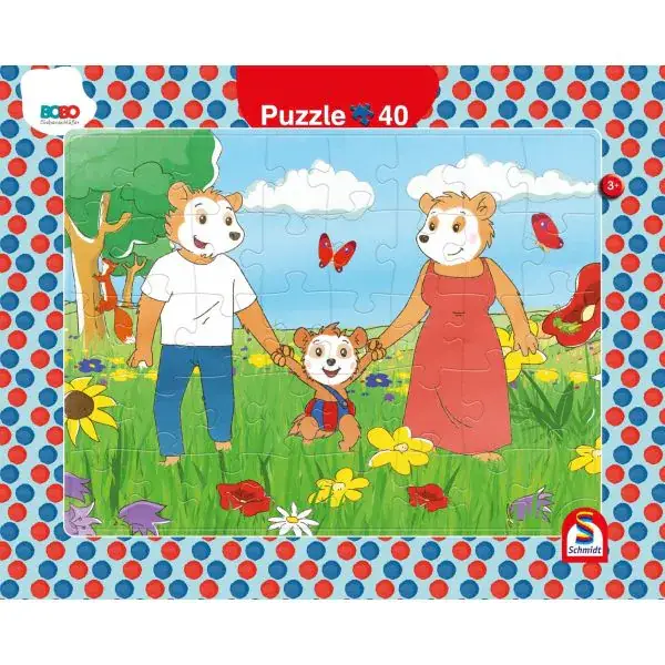 Schmidt Spiele Bobo Siebenschläfer: 2 Kinder Rahmenpuzzle, 24 Teile/ 40 Teile Muttertagsangebot