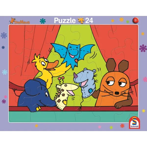 Schmidt Spiele Die Maus: 2 Kinder Rahmenpuzzle, 16 Teile/ 24 Teile Vatertagsangebot