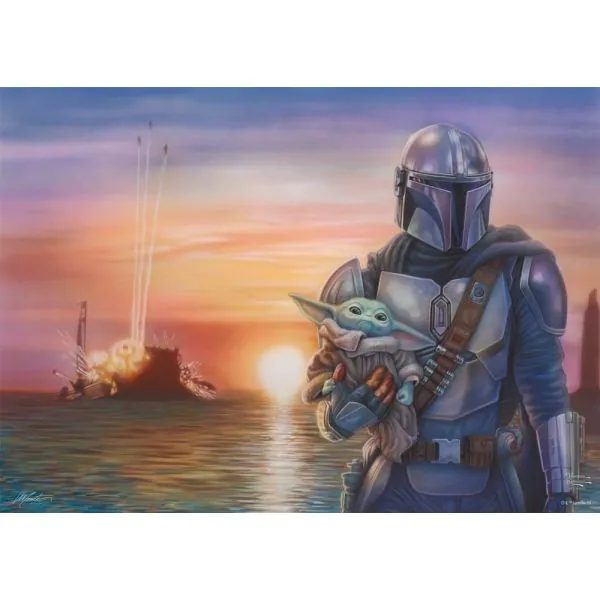 Schmidt Spiele Thomas Kinkade Studios: Star Wars The Mandalorian™ – A New Direction, 1.000 Teile Puzzle Letzte 2 Tage