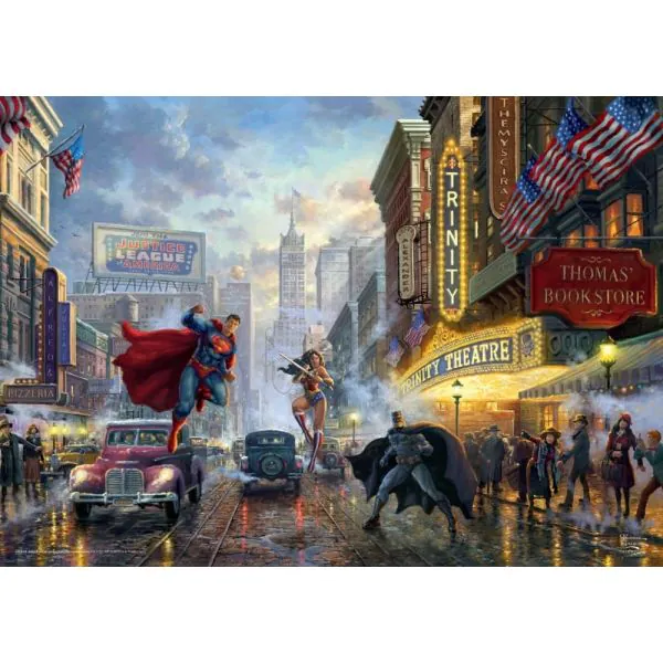 Schmidt Spiele Thomas Kinkade Studios: Batman, Superman and Wonder Woman – The Trinity, 1.000 Teile Puzzle Bis zu 50% Rabatt