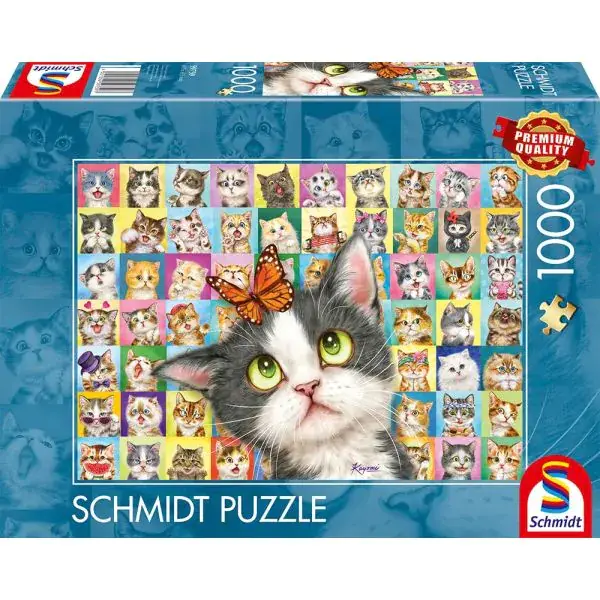 Schmidt Spiele Katzen-Mimik, 1.000 Teile Puzzle