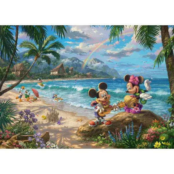 Schmidt Spiele Thomas Kinkade Studios: Disney Dreams Collection - Minnie & Mickey in Hawaii, 1.000 Teile Puzzle 50% Rabatt für begrenzte Zeit