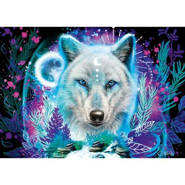 Schmidt Spiele Sheena Pike: Neon Arktis-Wolf, 1.000 Teile Puzzle Verkauf