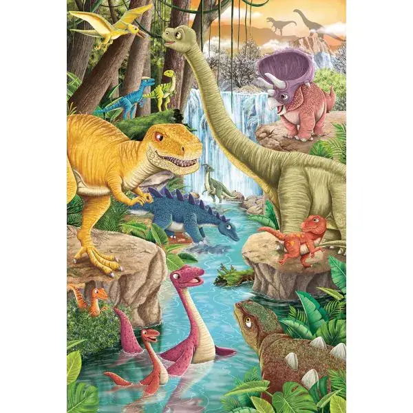 Schmidt Spiele Spaß mit Dinosauriern, 3x 24 Teile Kinderpuzzle Fabrikpreis
