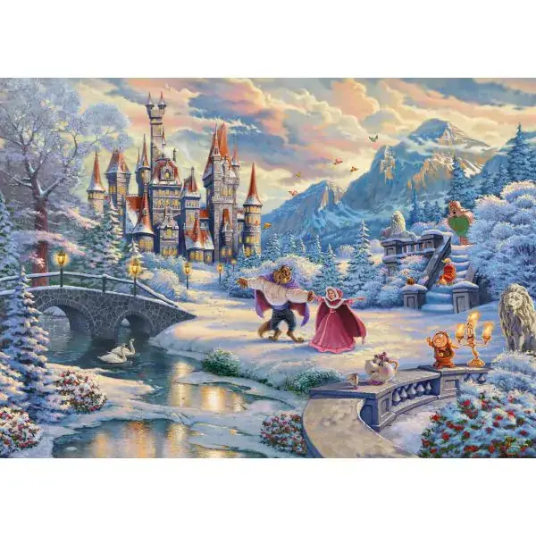 Schmidt Spiele Thomas Kinkade Studios: Disney, Die Schöne und das Biest, Zauberhafter Winterabend, 1.000 Teile Puzzle Versandkostenfrei