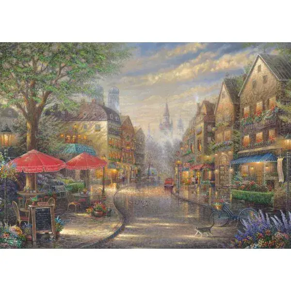 Schmidt Spiele Thomas Kinkade Studios: Café in München, 1.000 Teile Puzzle Begrenztes Angebot