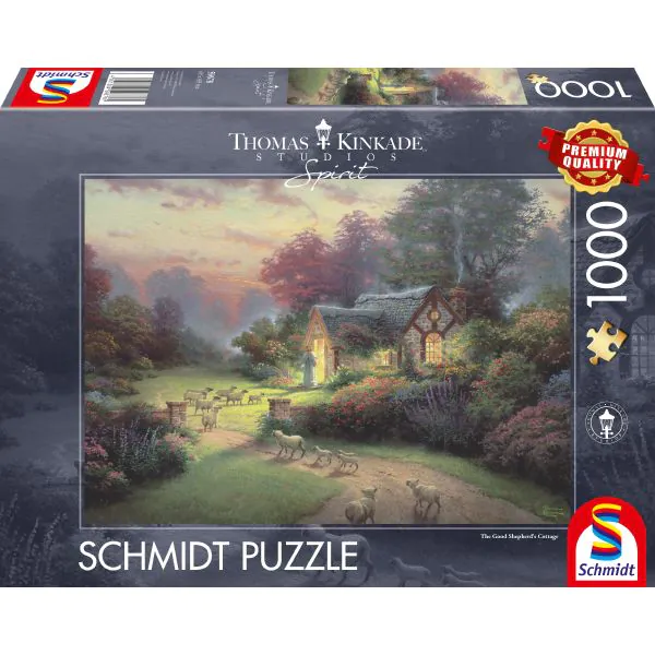 Schmidt Spiele Thomas Kinkade Studios: Spirit, Cottage des guten Hirten, 1.000 Teile Puzzle Preisnachlass
