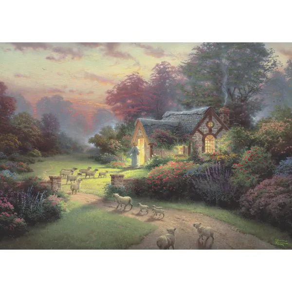 Schmidt Spiele Thomas Kinkade Studios: Spirit, Cottage des guten Hirten, 1.000 Teile Puzzle Preisnachlass