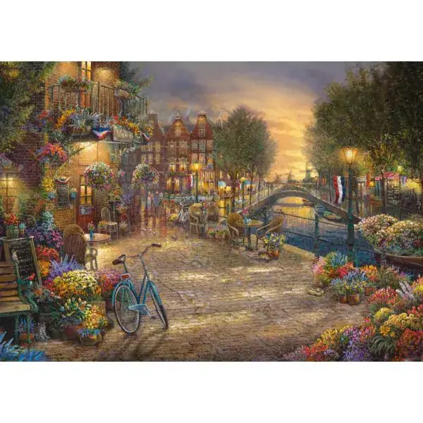 Schmidt Spiele Thomas Kinkade Studios: Amsterdam, 1.000 Teile Puzzle Osterangebot
