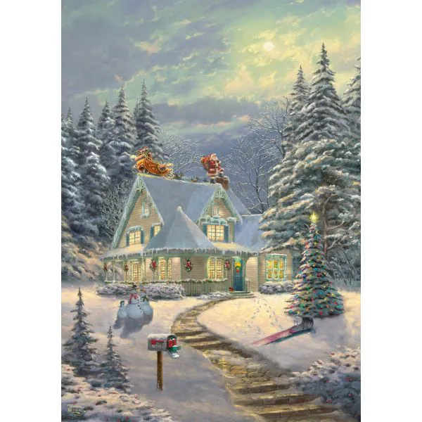 Schmidt Spiele Thomas Kinkade Studios: Am Heiligabend, 1.000 Teile Puzzle Vatertagsangebot