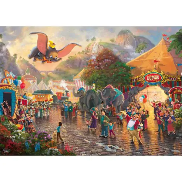 Schmidt Spiele Thomas Kinkade Studios: Disney Dreams Collection - Dumbo 1.000 Teile Puzzle Lagerräumung