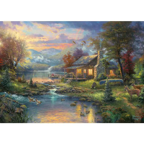 Schmidt Spiele Thomas Kinkade Studios: Nature's Paradise in der Nostalgie Metalldose, 500 Teile Puzzle Heißer Verkauf