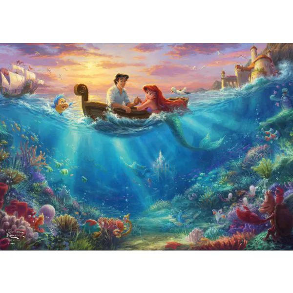 Schmidt Spiele Thomas Kinkade Studios: Disney - Arielle in der Nostalgie Metalldose, 500 Teile Puzzle Zeitlich begrenztes Angebot