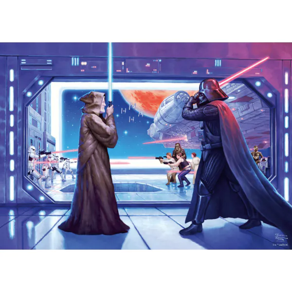 Schmidt Spiele Thomas Kinkade Studios: Star Wars - Obi Wan's letzter Kampf, 1.000 Teile Puzzle Räumungsverkauf