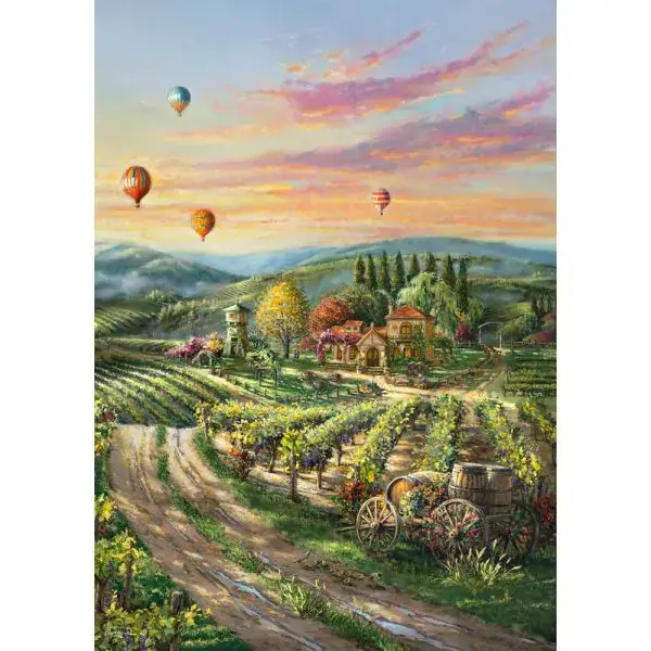 Schmidt Spiele Thomas Kinkade Studios: Peaceful Valley Vineyard, 1.000 Teile Puzzle Riesige Ersparnisse