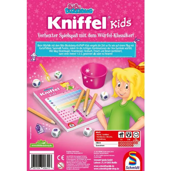Schmidt Spiele Bibi Blocksberg: Kniffel® Kids, Kinderspiel Letzte 2 Tage