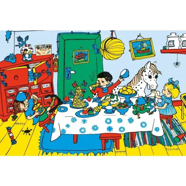 Schmidt Spiele Pippi™ Langstrumpf: Kaffeekränzchen mit Pippi, 100 Teile Kinderpuzzle Sonderangebot der Fabrik