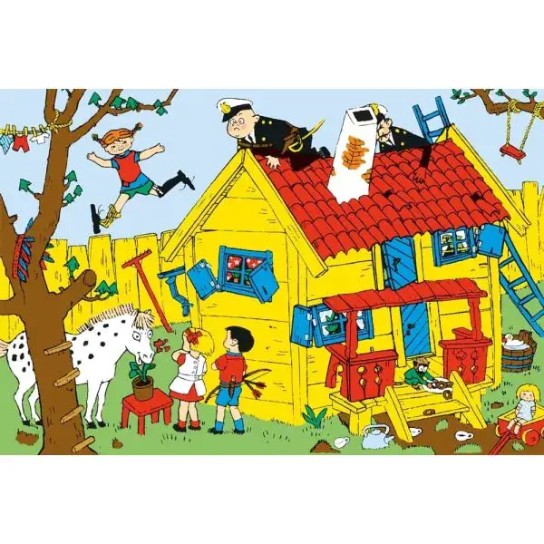 Schmidt Spiele Pippi™ Langstrumpf: Pippi und die Villa Kunterbunt, 150 Teile Kinderpuzzle Vierteljährliche Förderung