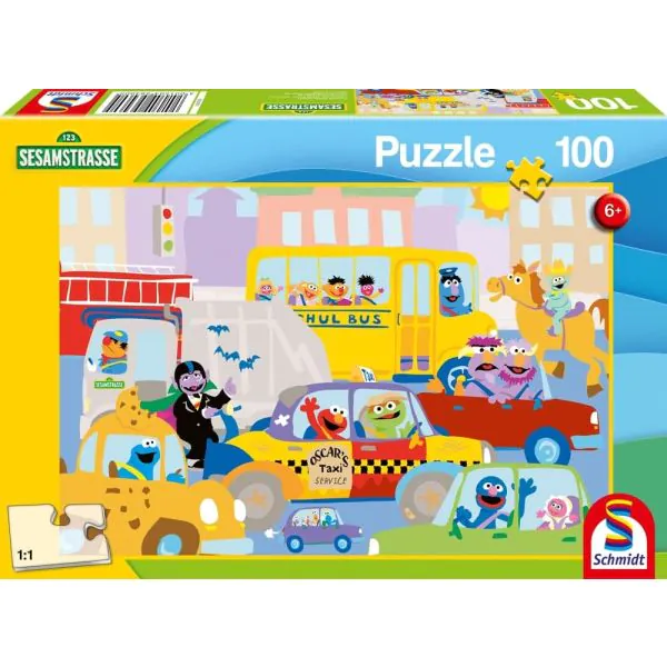 Schmidt Spiele Sesamstrasse®: Im Straßenverkehr, 100 Teile Kinderpuzzle Nur noch ein Tag übrig