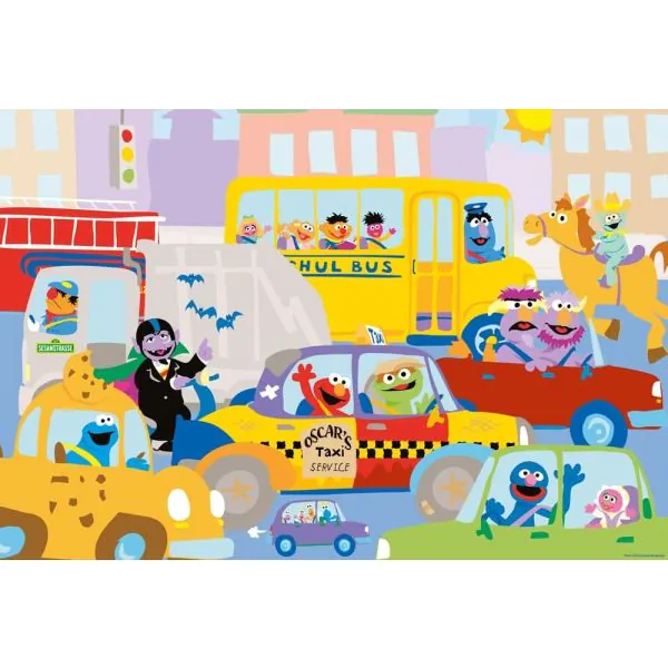Schmidt Spiele Sesamstrasse®: Im Straßenverkehr, 100 Teile Kinderpuzzle Nur noch ein Tag übrig