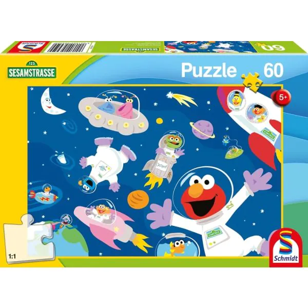 Schmidt Spiele Sesamstrasse®: Im Weltall, 60 Teile Kinderpuzzle Super Rabatt