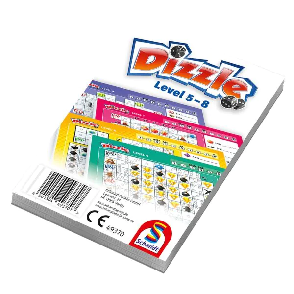 Schmidt Spiele Dizzle, Level 5 bis 8, Zusatzblock (75 Blatt)