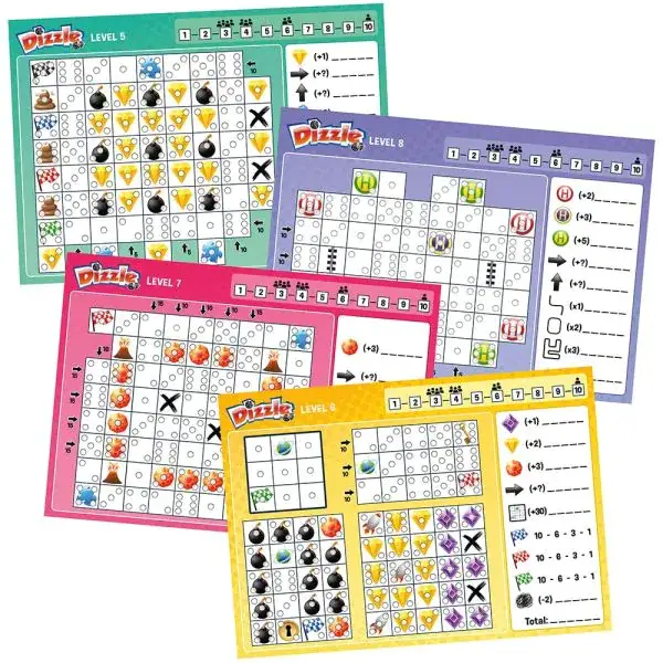 Schmidt Spiele Dizzle, Level 5 bis 8, Zusatzblock (75 Blatt) Im Verkauf