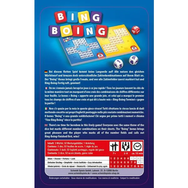 Schmidt Spiele Bing Boing, Reisespiel in der Metalldose Rabatt