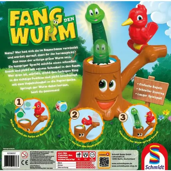 Schmidt Spiele Fang den Wurm, Kinderspiel Großer Ausverkauf