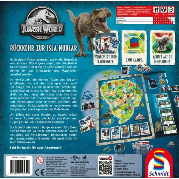 Schmidt Spiele Jurassic World: Rückkehr zur Isla Nublar, Familienspiel Osterangebot