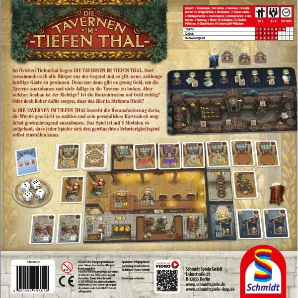 Schmidt Spiele Die Tavernen im Tiefen Thal, Strategiespiel Letzte 2 Tage