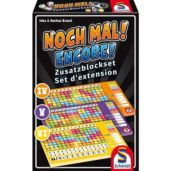 Schmidt Spiele Noch mal! - Zusatzblöcke (Nr. IV, V, VI) - Set in einer Schachtel (3 Zusatzblöcke mit jeweils 75 Blatt) Clearance-Verkauf