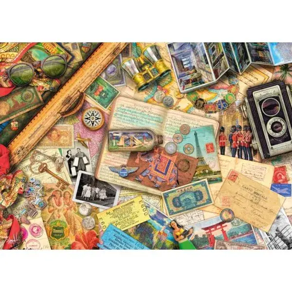 Schmidt Spiele Aimee Stewart: Aufgetischt: Reise-Erinnerungen, 1.000 Teile Puzzle Auslauf