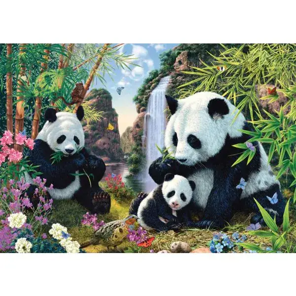 Schmidt Spiele Pandafamilie am Wasserfall, 500 Teile Puzzle Vatertagsangebot