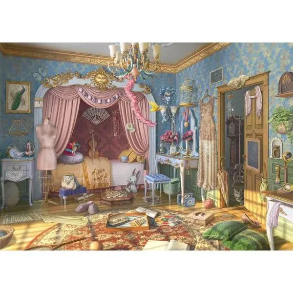 Schmidt Spiele June's Journey: June’s Schlafzimmer, 1.000 Teile Puzzle Heißer Verkauf
