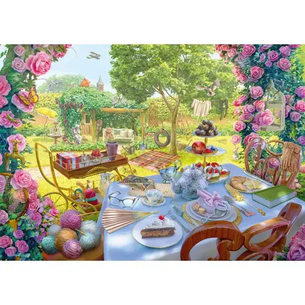Schmidt Spiele June's Journey: Tee im Garten, 1.000 Teile Puzzle Neueste Mode