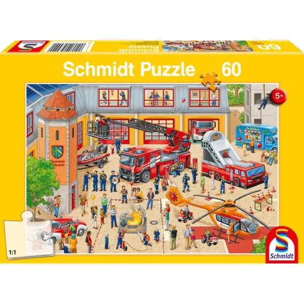 Schmidt Spiele Kindertag auf der Feuerwehrstation, 60 Teile Kinderpuzzle Saisonale Angebote