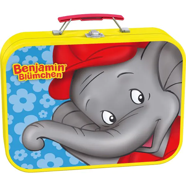 Schmidt Spiele Puzzle-Box: Benjamin Blümchen im Metallkoffer mit 4 Kinderpuzzles (2 x 26 und 2 x 48 Teile) Riesige Ersparnisse