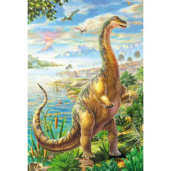 Schmidt Spiele Abenteuer mit den Dinosauriern, 3x48-teiliges Kinderpuzzle Tiefpreis