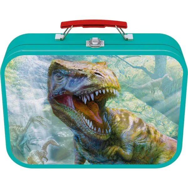Schmidt Spiele Puzzle-Box: Dinos im Metallkoffer mit 4 Kinderpuzzles (2 x 60, 2 x 100 Teile) Super Sparpreis